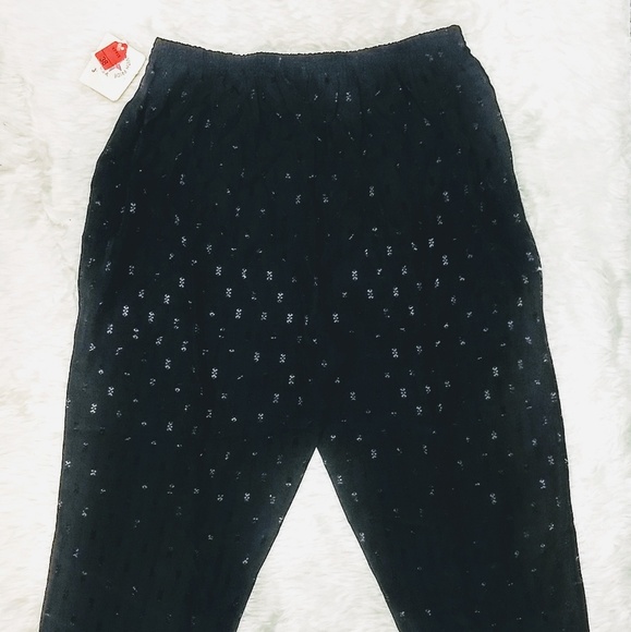 NWT Plus 38 Black Dress Pants Elastic Waist   BP21 - Picture 2 of 5